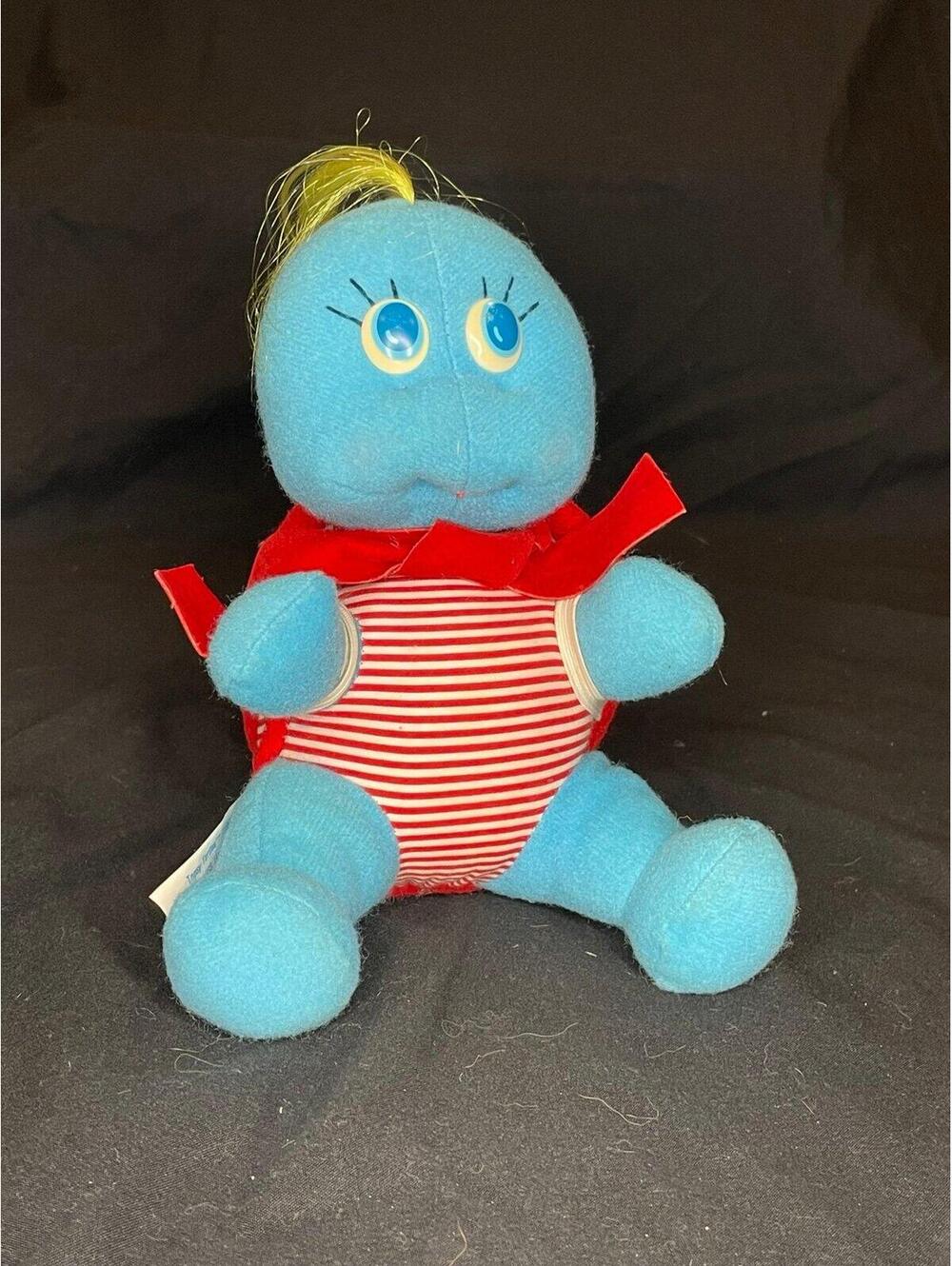 Vintage 1988 Hasbro Topsy Turtle Plush Doll w/ Backpack & Hat